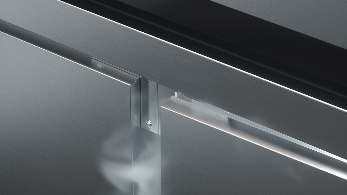 Freezer closeup for commercial kitchens