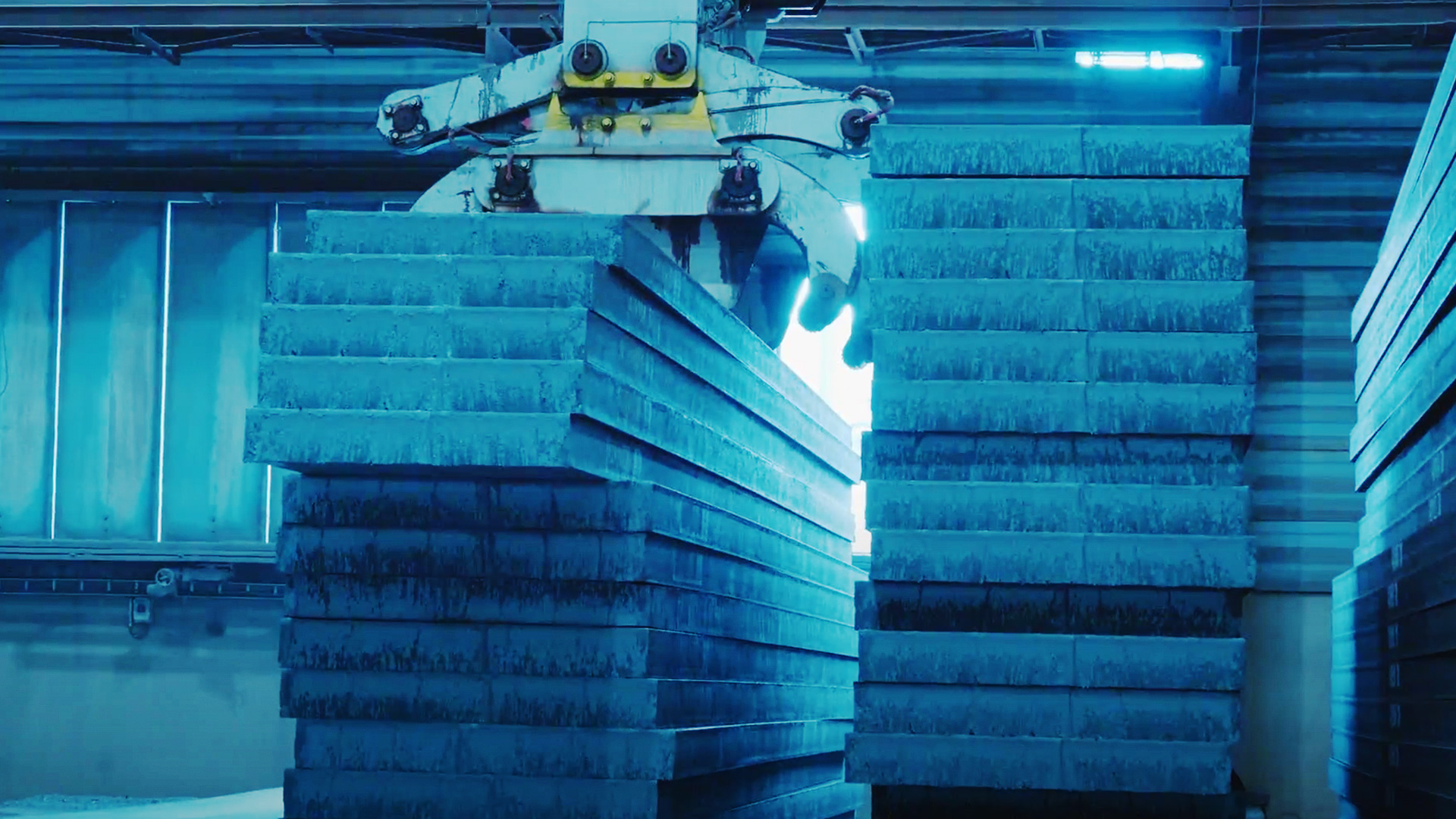 Outokumpu Circle Green slabs on top of each other