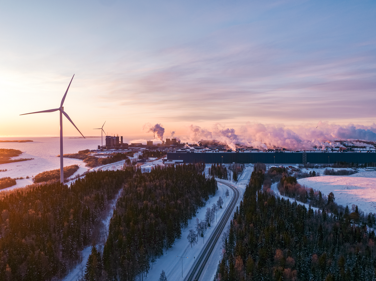 Tornio mill from the air